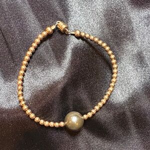 Tahitian black pearl Rose Gold bracelet